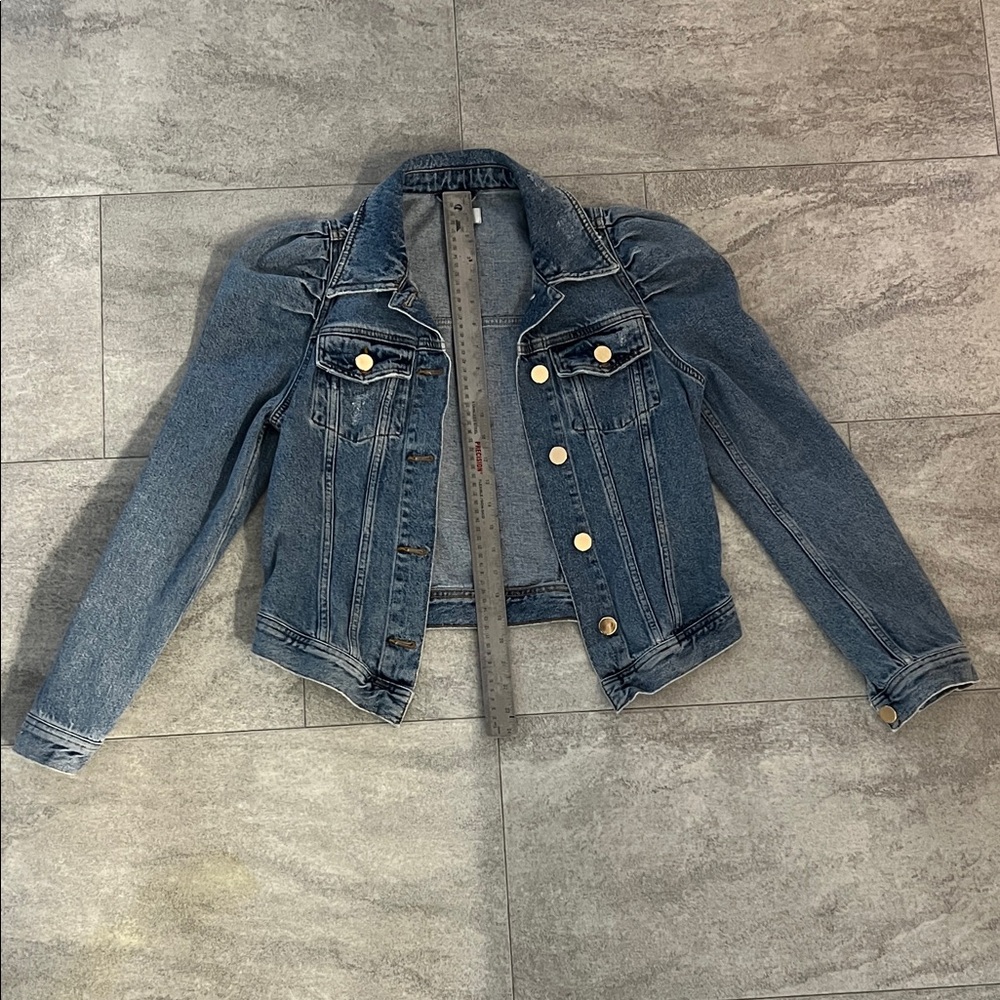 River Island Blue Jean Jacket with Silver Buttons